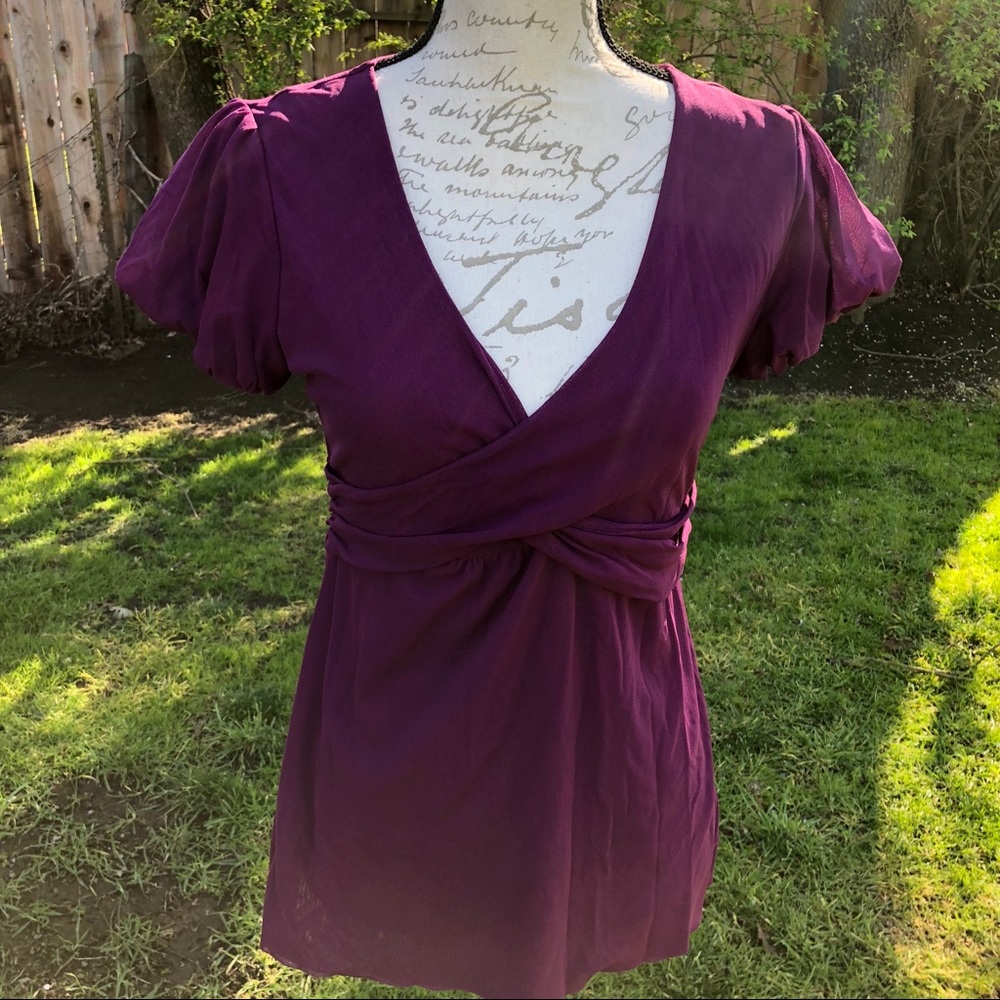 Ann Taylor LOFT Purple Blouse